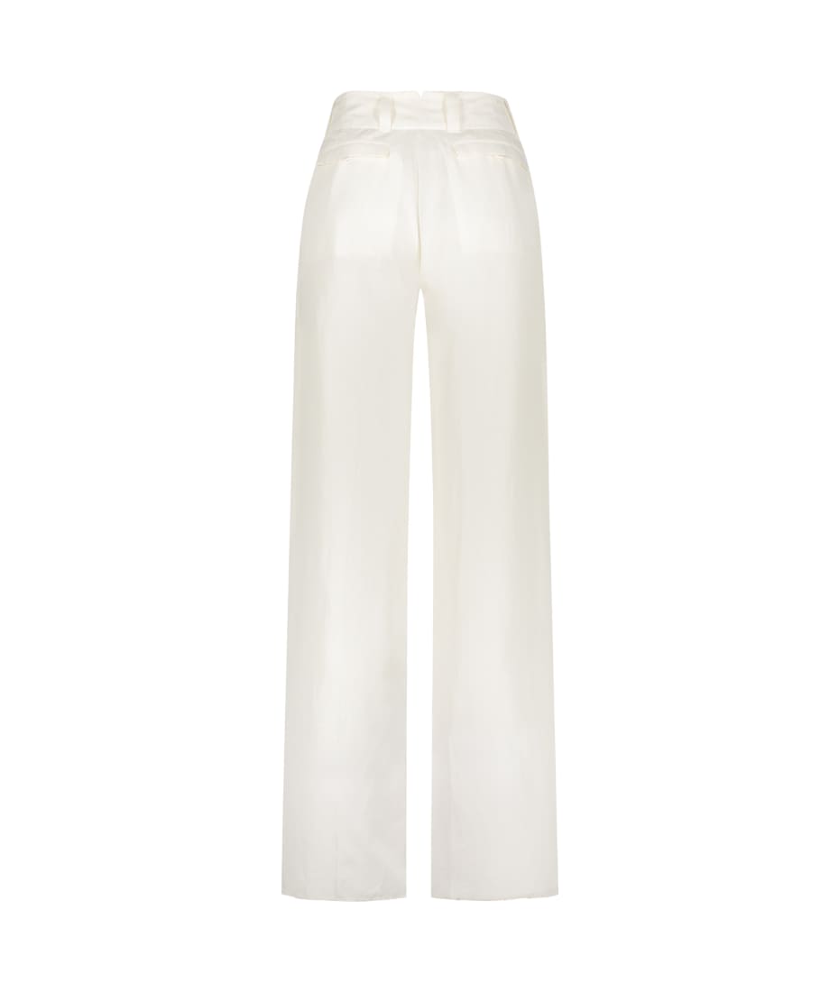Ferragamo Silk And Linen Trousers | italist