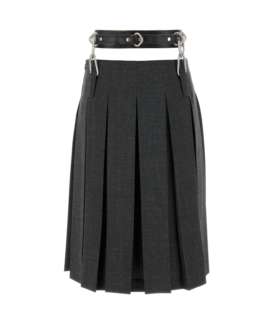 【プラダ・PRADA】Wool knit skirt Prada Dark Grey Wool Skirt | italist