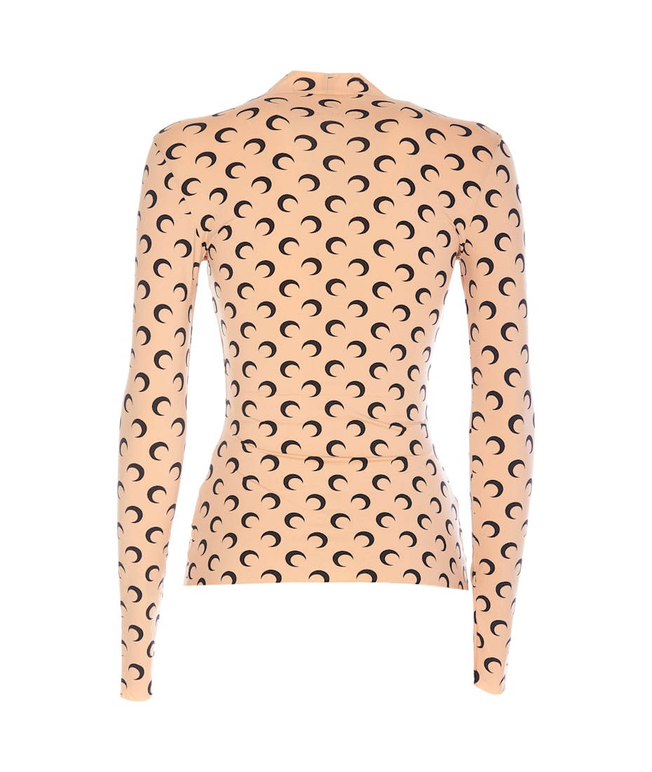 Marine Serre｜ (WTS005ACJER0001 TA10) Buy MARINE SERRE women beige all over moon shorts for $126
