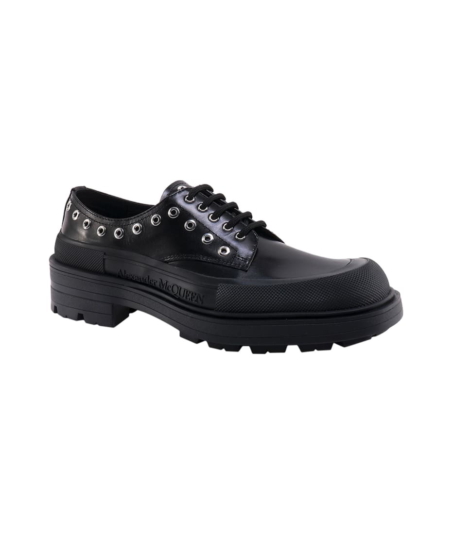 Alexander McQueen Derby Shoes With Thick Sole - Black