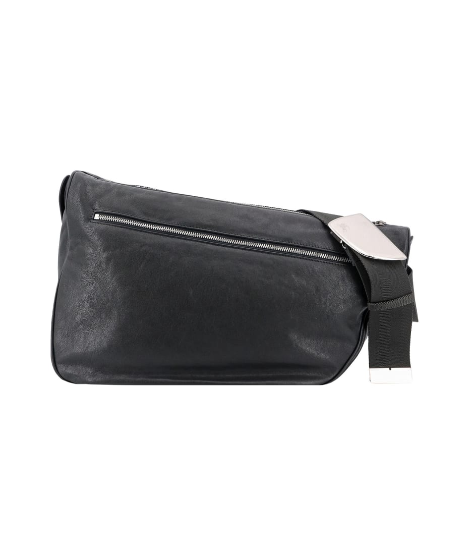 Burberry Shield Messenger Shoulder Bag - Grey