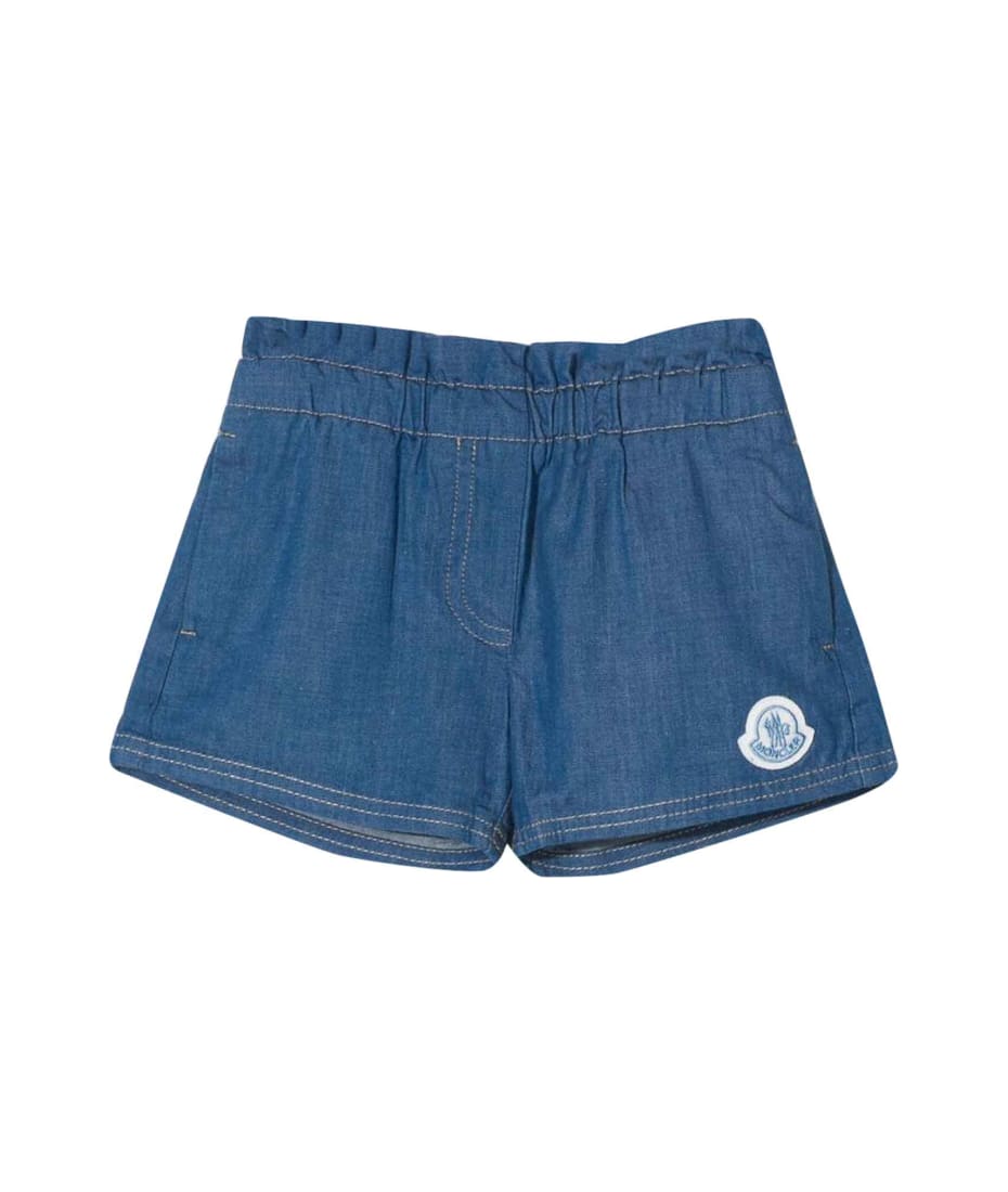 Moncler Denim Shorts Unisex - Blu