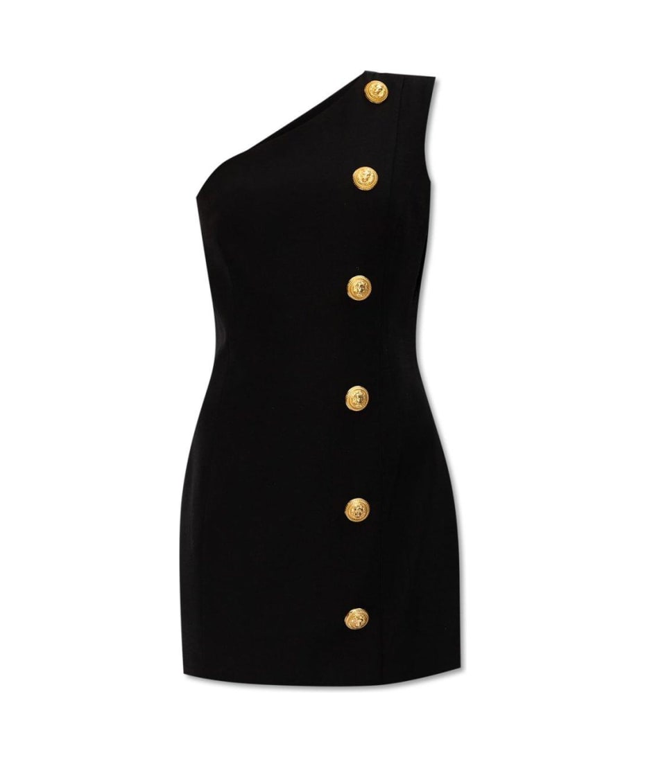 BALMAIN ワンショルタ ミニスカト CF0R5036WC09 0PA Balmain One Shoulder Mini Skirt | italist