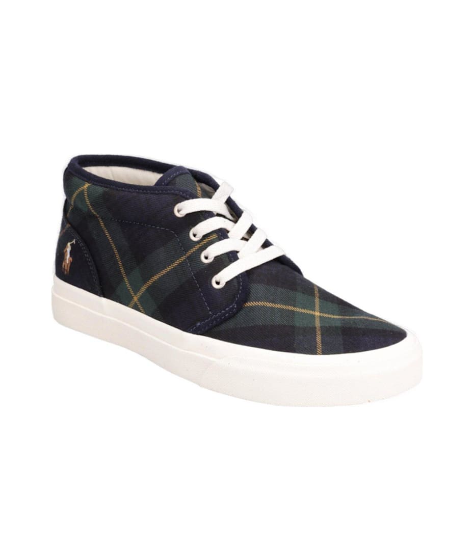 【送料&関税込】Polo Ralph Lauren Logo Embroidered Lace-up S Polo Ralph Lauren Logo Embroidered Lace-up Sneakers