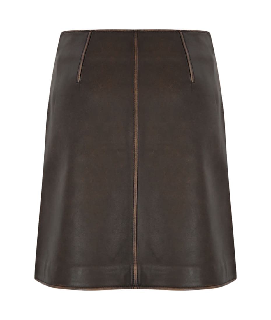 MAX MARA｜SKIRTS (ZELIA (25406011 002 / 2540601100 002)) Weekend Max Mara Zelia Leather Skirt | italist