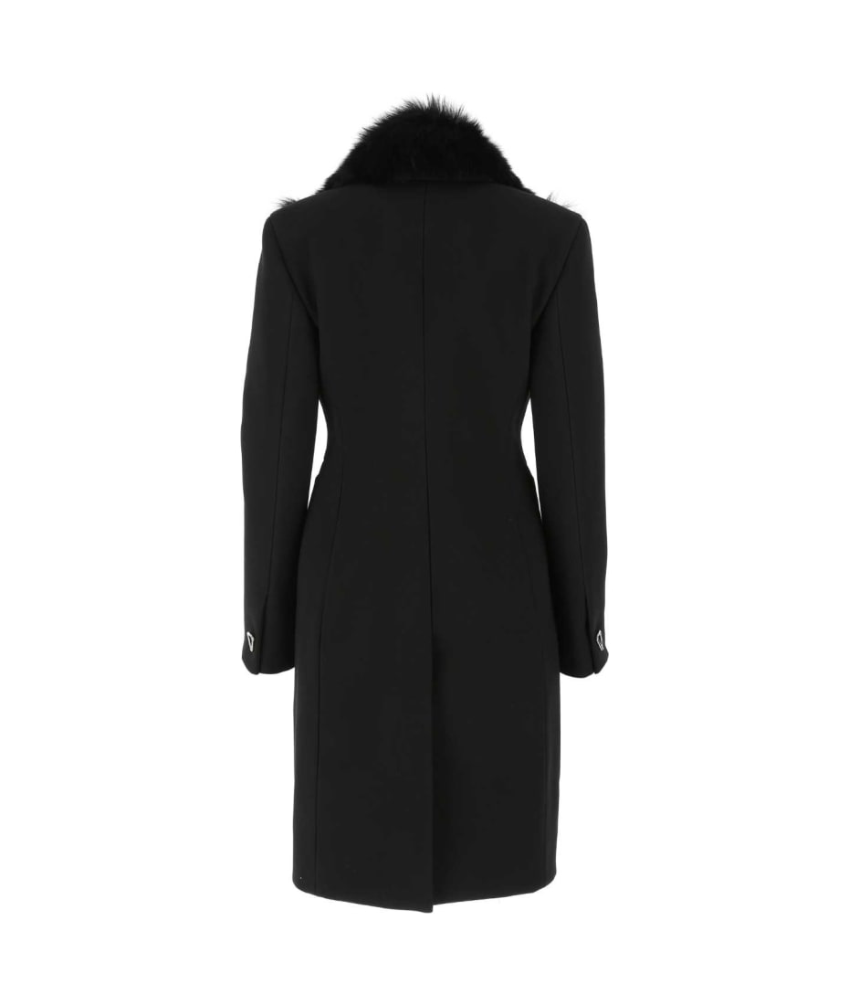 コート BOTTEGA VENETA COAT (677498V19V0 1000) Bottega Veneta Black Stretch Acrylic Blend Coat | italist