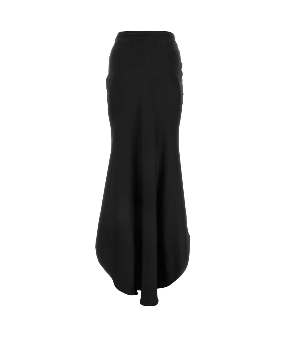 Philosophy di Lorenzo Serafini Black Satin Skirt | italist