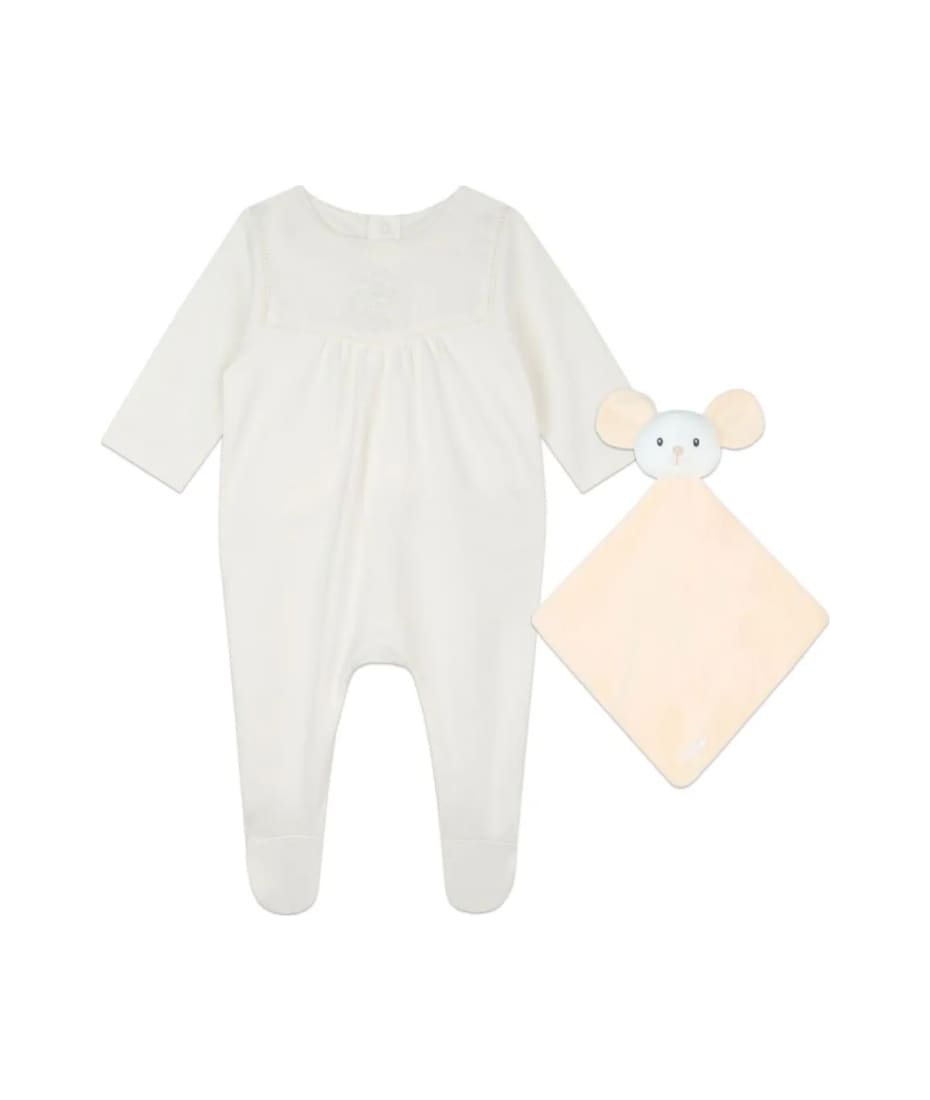Monnalisa My Sweet Baby embroidered pyjamas - White