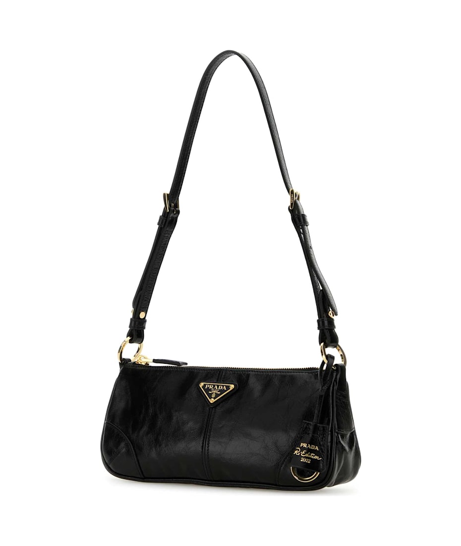 Prada Black Leather Shoulder Bag | italist
