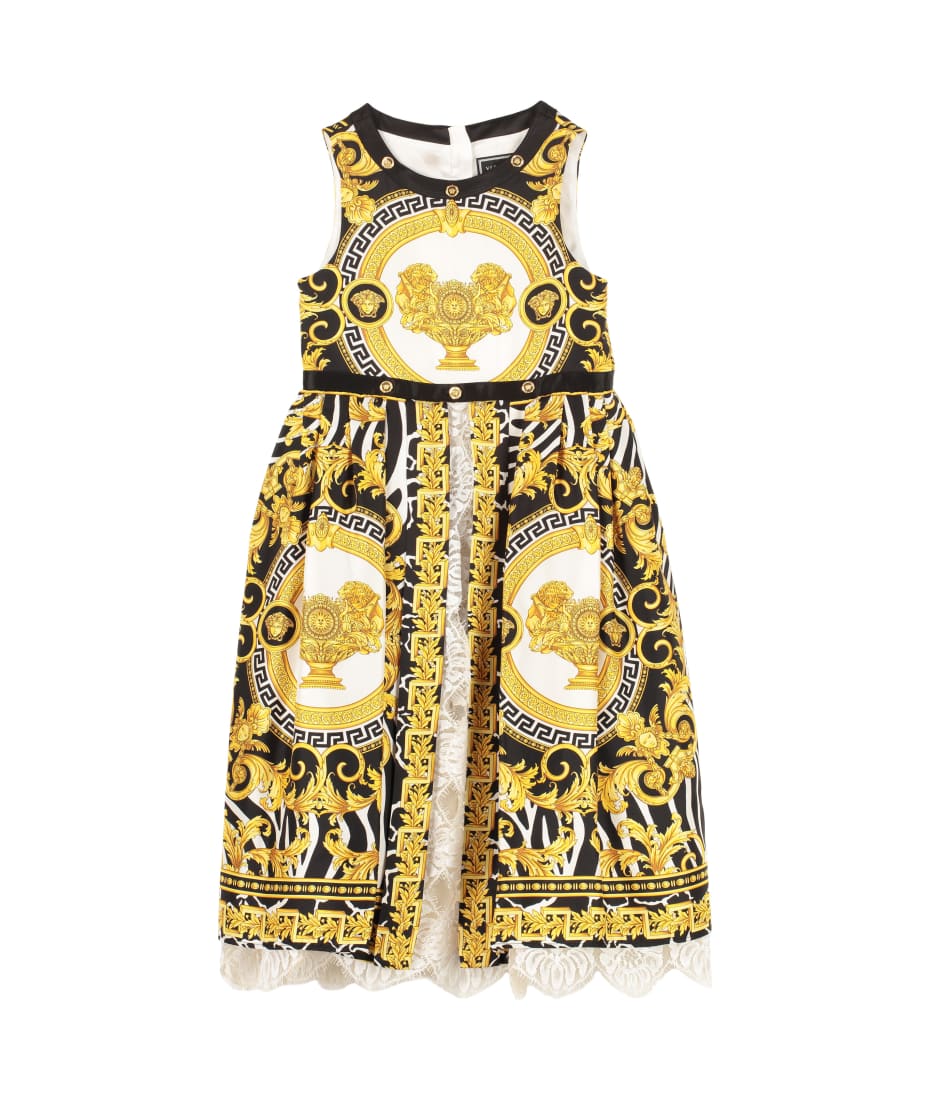 Young Versace Printed Twill Dress | italist