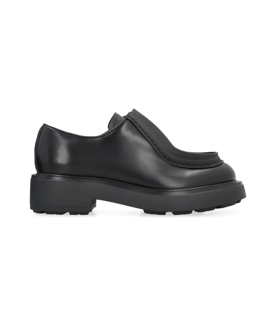 口豪奢 Lace-up Leather Prada Shoes italist | 靴