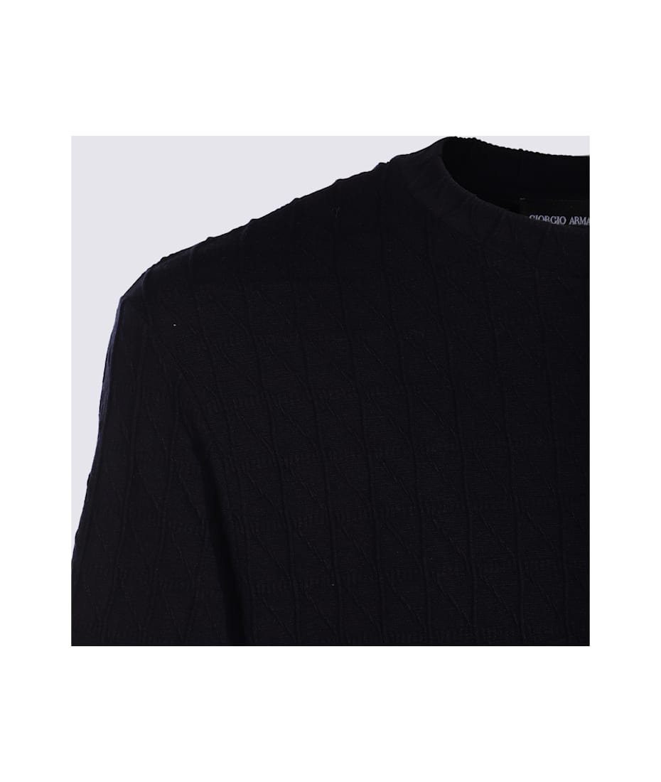 ★関税込み★ GIORGIO ARMANI NAVY BLUE VISCOSE BLEND T-SHIRT 6GST56SJP4Z_UBSG-4_884d5131-