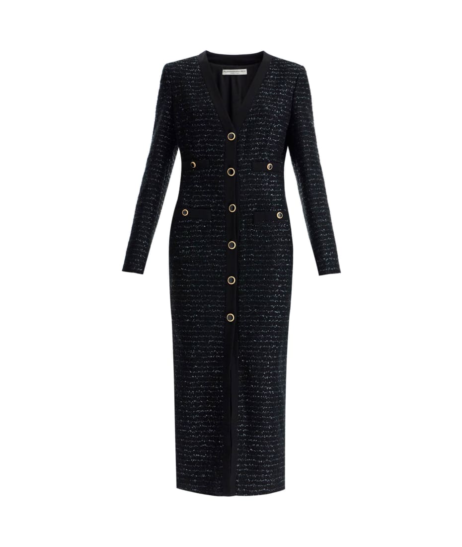 Alessandra Rich Midi Tweed Dress With Sequins | italist, ALWAYS LIKE A SALE