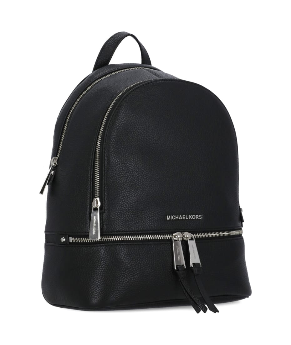 Rhea black and white medium backpack