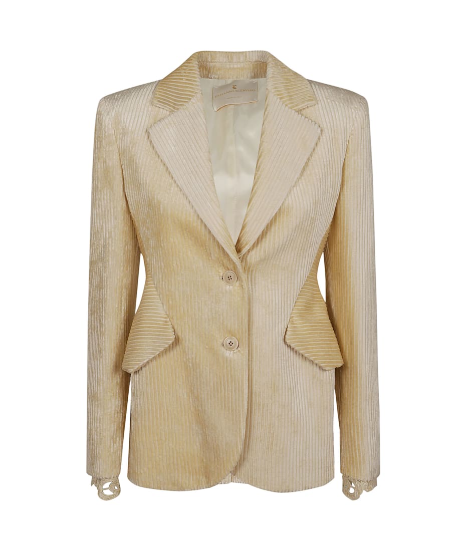 ジャケット ERMANNO SCERVINO D466I331REMY_S4217 Coats Single breasted Single-breasted shearling jacket with front pockets - Bal