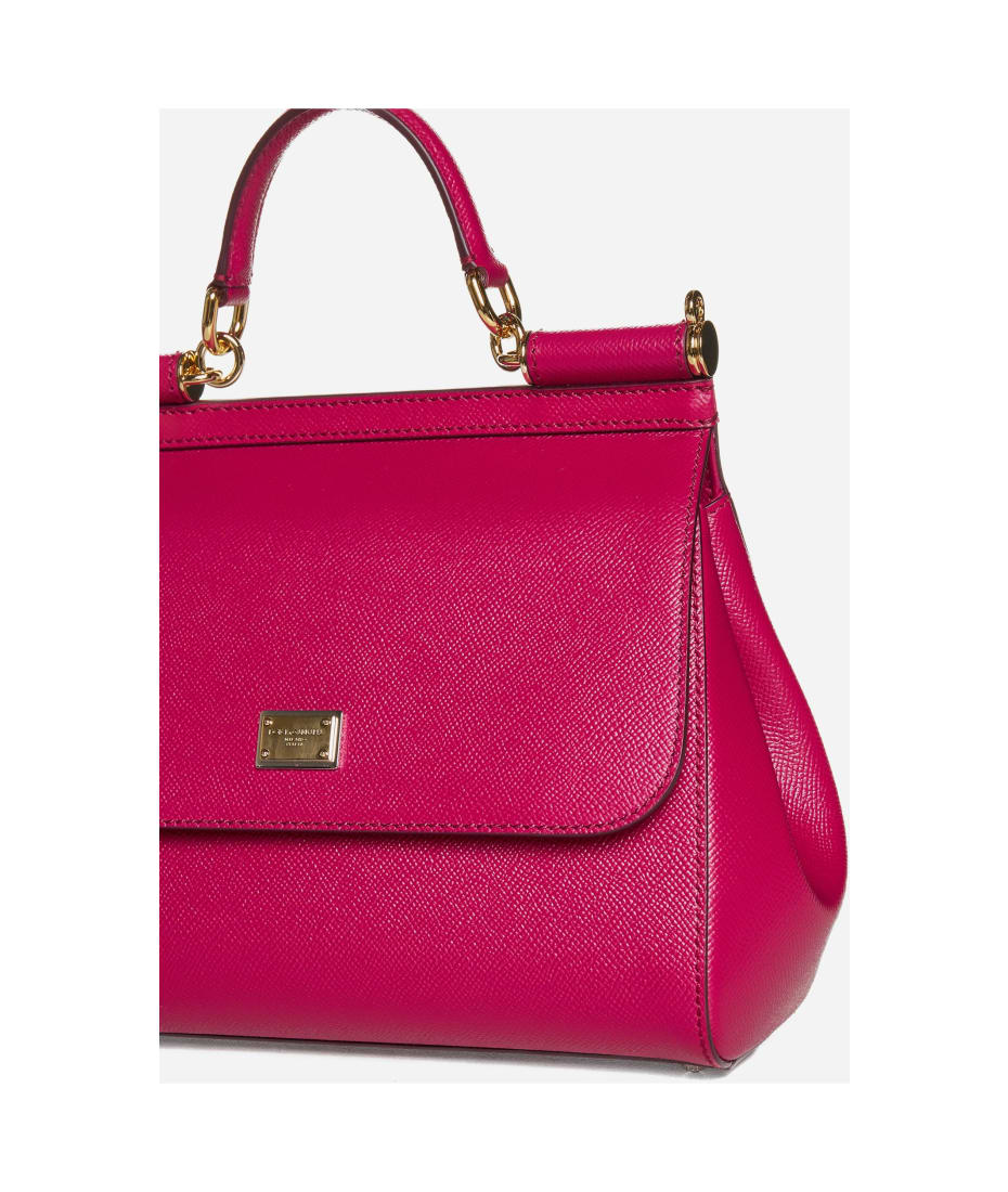 Sicily Small Handbag - Dolce & Gabbana - Cyclamen - Leather