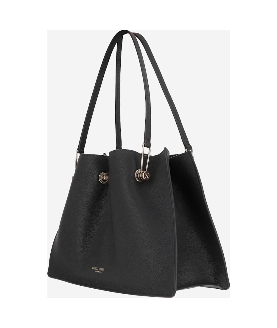 Giorgio Armani Small Leather Shopper Bag | italist