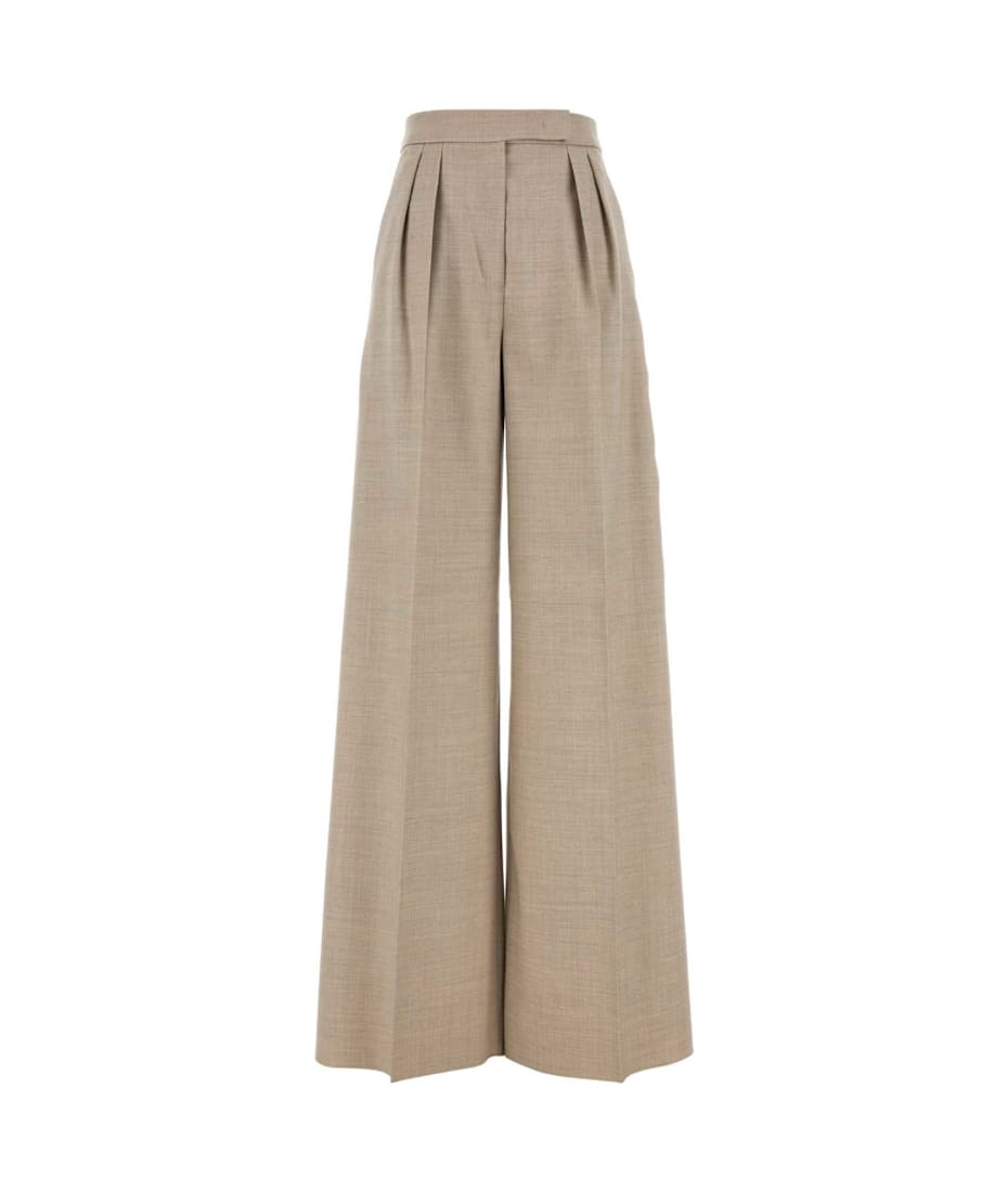 【関税&送料込】Max Mara Cappuccino Wool Entrata Palazzo Pan Max Mara Cappuccino Wool Entrata Palazzo Pant | italist