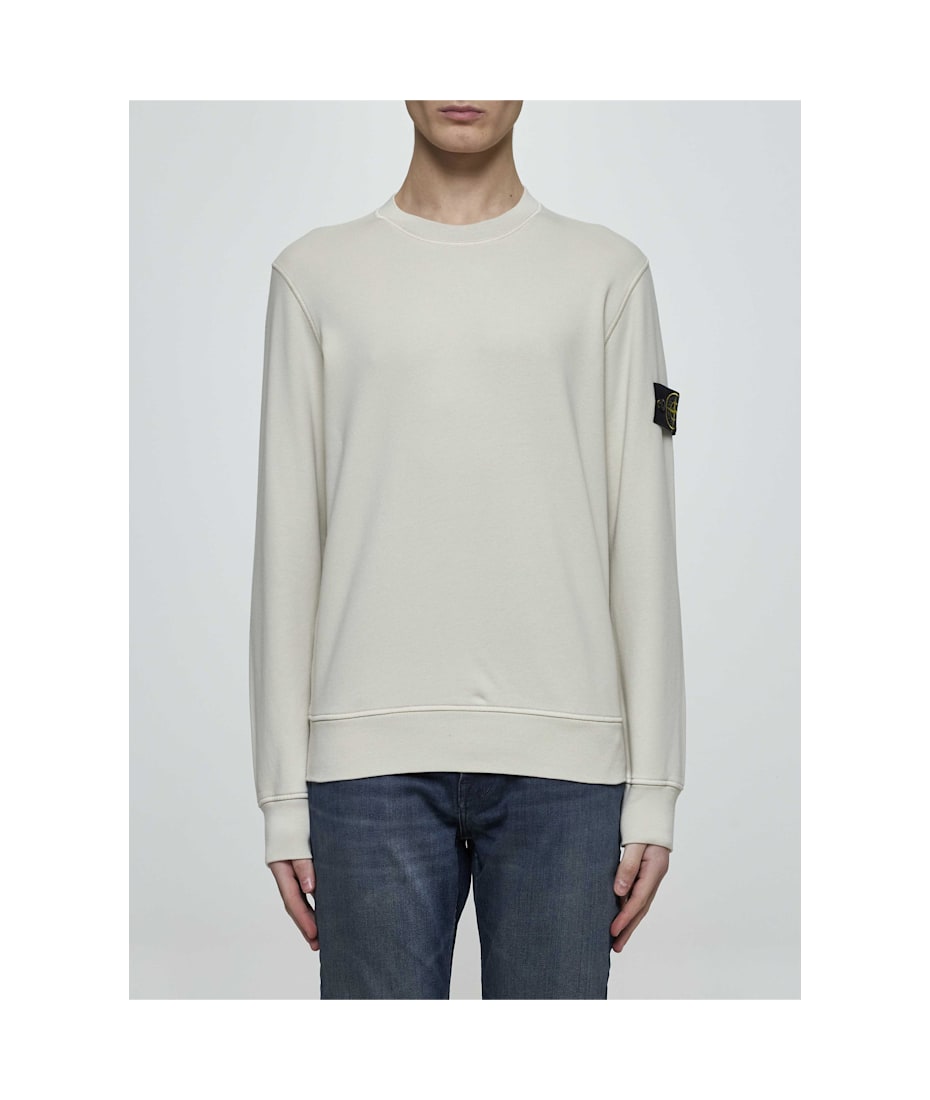 スウェット・トレーナー STONE  Beige Cotton Sweatshirt Beige Organic Cotton Sweatshirt by Stone Island on Sale