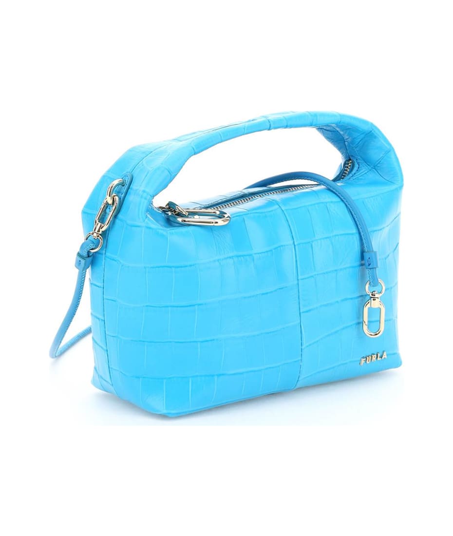 Furla Net Mini Tote Ciano Size: One Size, Colour: Ciano