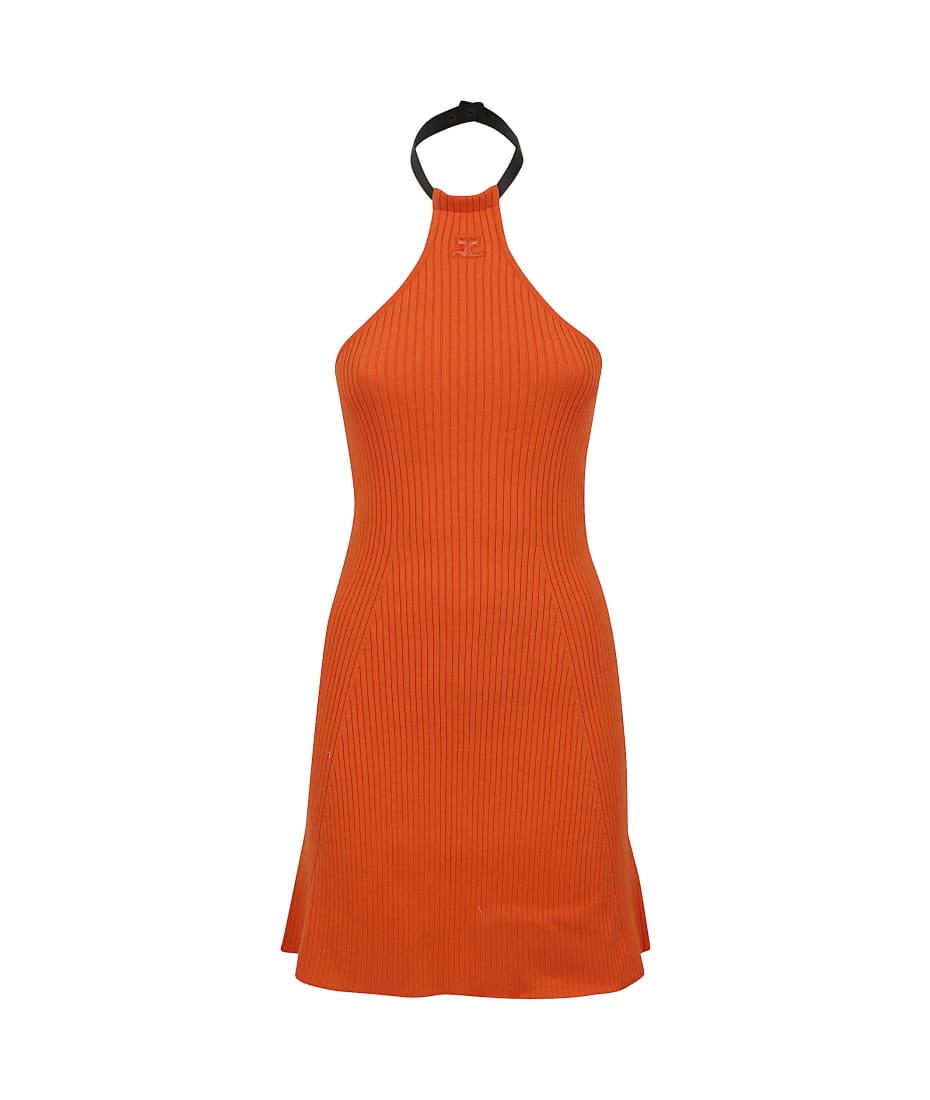 Courrges Mini Choker Rib Knit Dress | italist