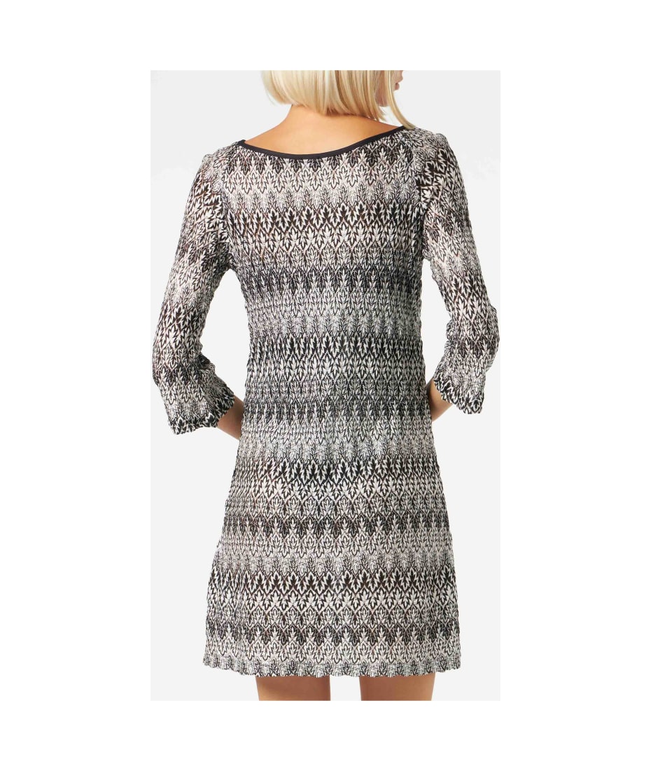 MC2 Saint Barth Black And White Knitted Chevron Mini Dress | italist,  ALWAYS LIKE A SALE