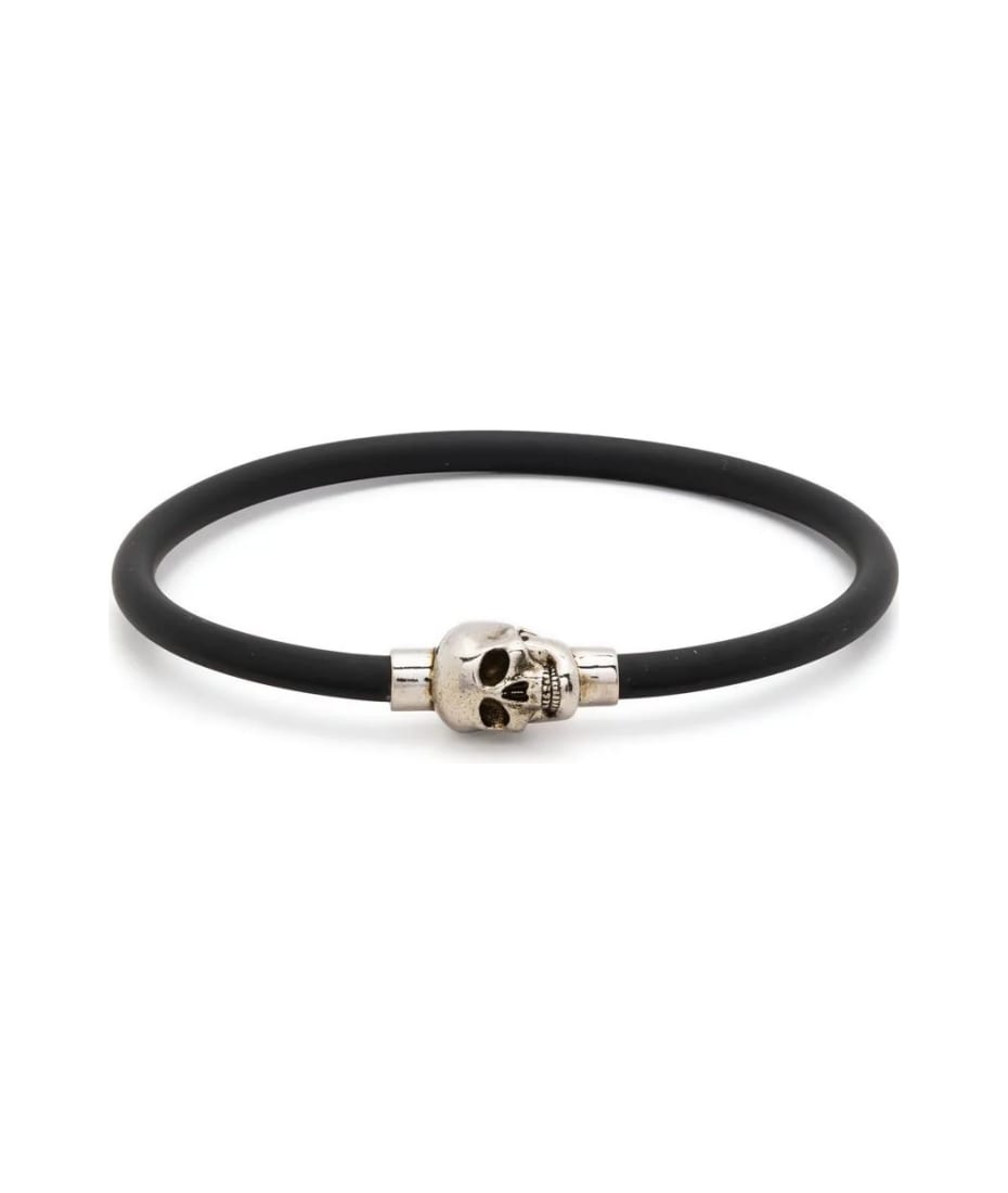 ★alexander mcqueen★ Rubber Code Skull Bracelet Black 70584 Skull rubber bracelet in black - Mc Queen | Mytheresa