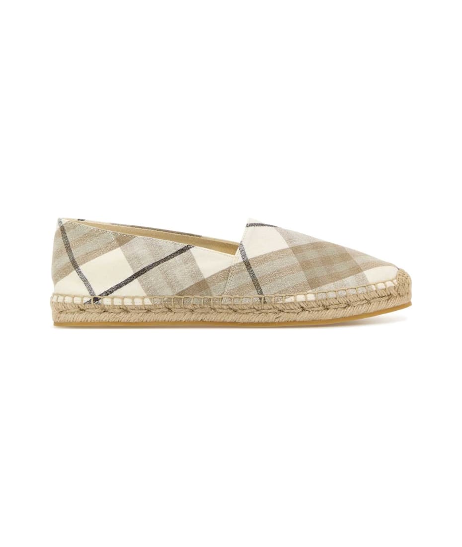 スリッポン Burberry Embroidered canvas Mews Check espadrilles Burberry Check Wedge Espadrilles - NWOT – Parker & Peony