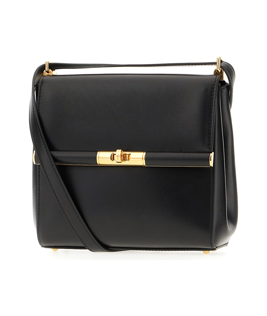 【関税&送料込】Dolce & Gabbana Dark Grey Leather Crossbody Coated jacquard crossbody bag in Print for Men