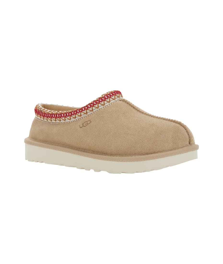 サンダル・ミュール UGG Tasman Beige Plaited Hem Mules in Suede Woman UGG Tasman Beige Plaited Hem Mules In Suede Woman - Snow