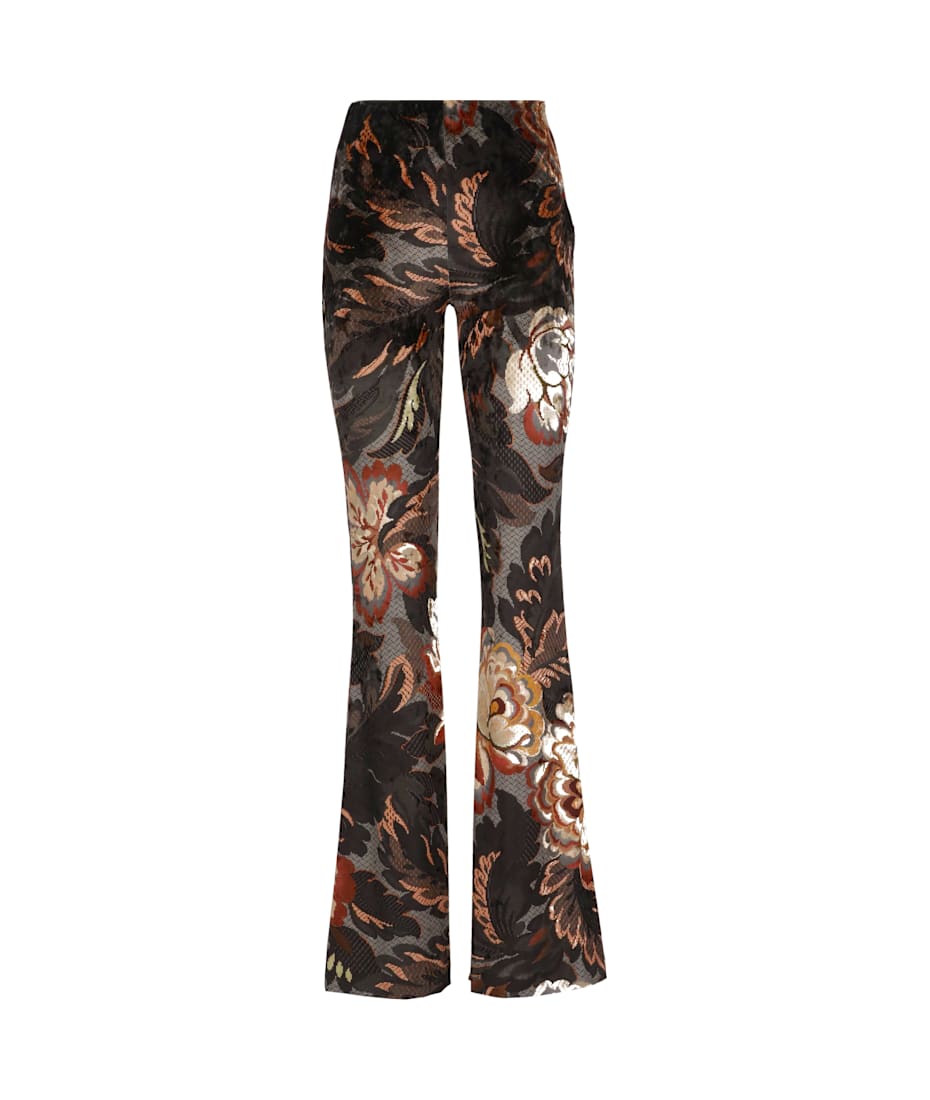 パンツ Etro Chenille Trousers With Multicolor Print ETRO Printed Chenille Trousers | Brown | FARFETCH ID