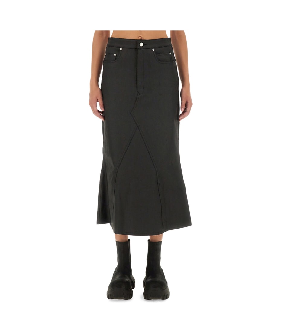 スカート RICK OWENS FW24 DENIM SKIRT (RP02D3349 SMT09) Rick Owens Denim Skirt | italist