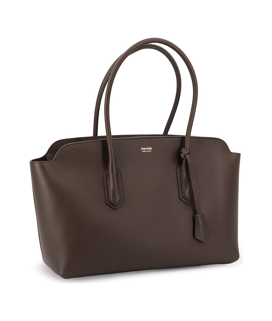 Tom Ford Leather Shoulder Bag With Logo | italist