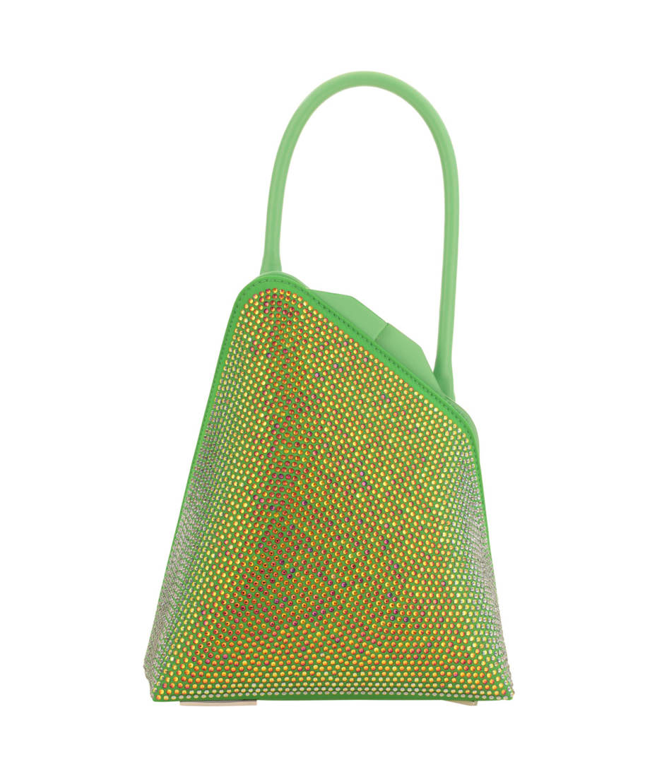 Friday Mini Lizard Effect Leather Tote Bag in Orange - The Attico