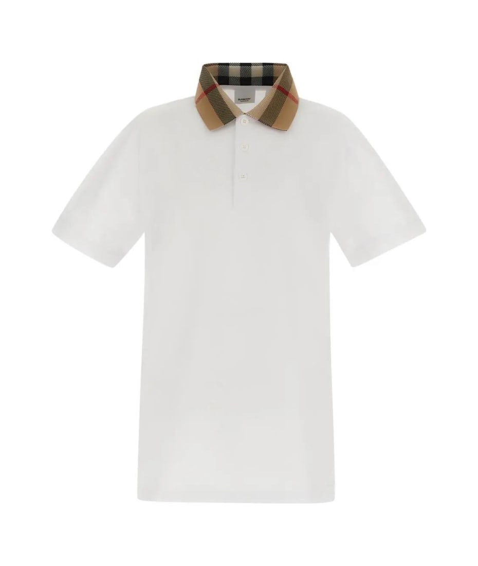 Burberry Check Collar Polo Shirt