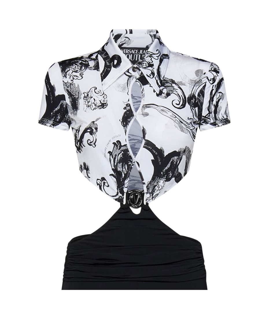 Versace Jeans Couture Watercolour Couture Dress - White