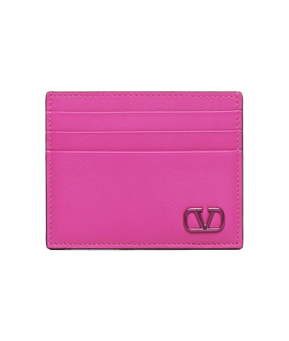 Pre-owned Card Wallet In Pink