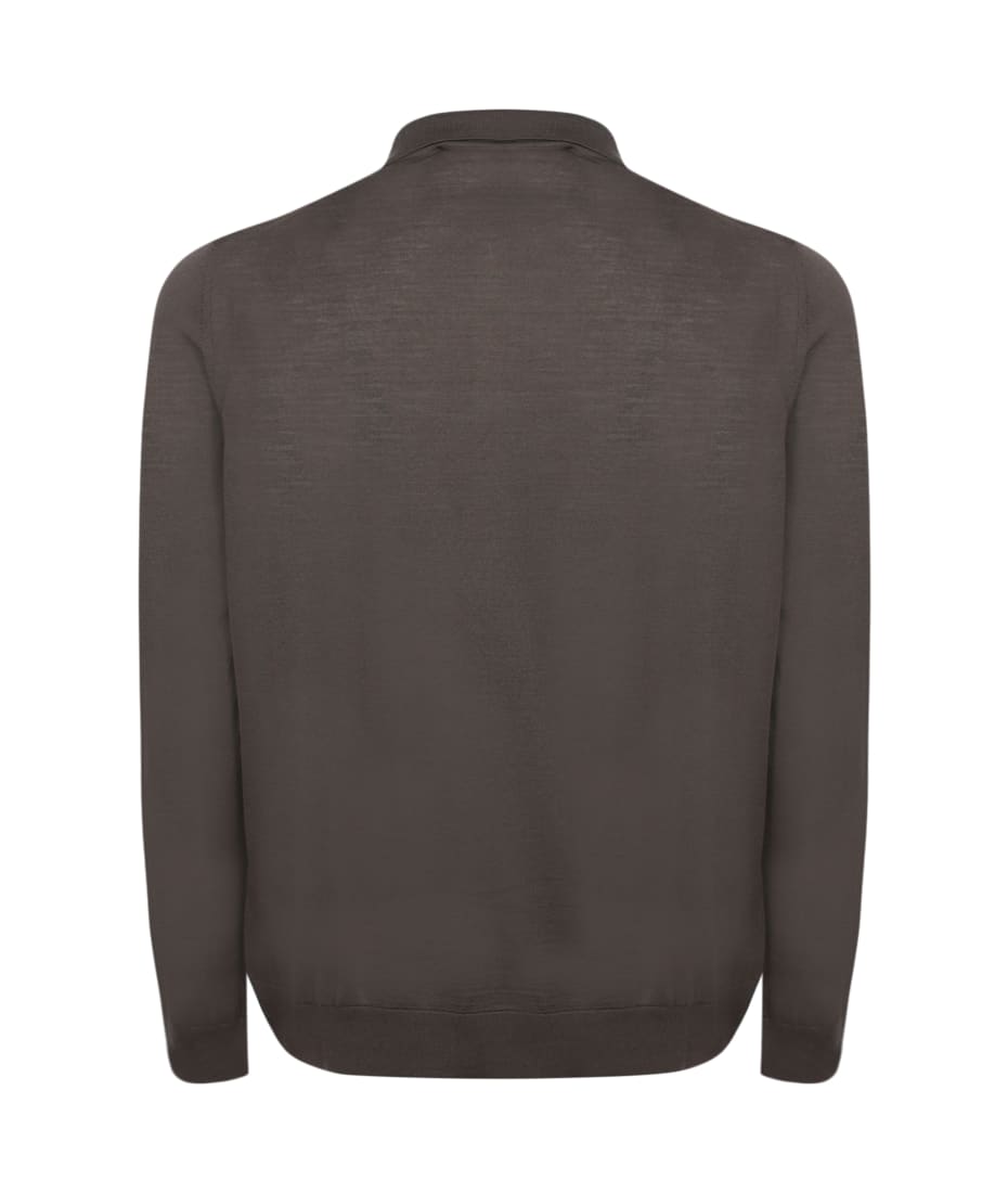 Kiton Mid-zip Military Green Polo Shirt | italist