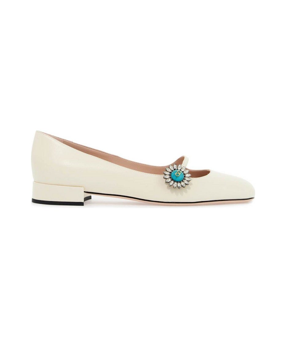 Valentino Garavani Preshoes Embellished Square Toe Ballet