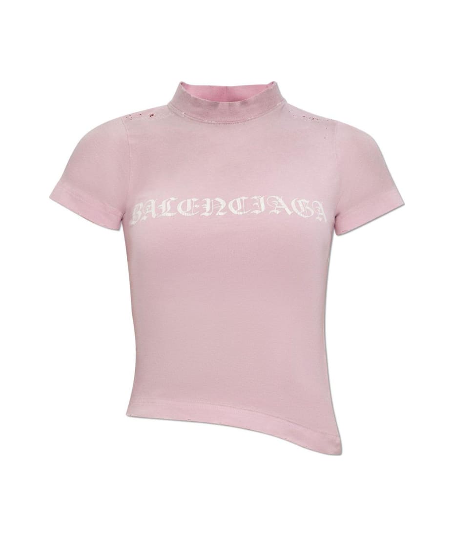 BALENCIAGA GOTHIC TYPE SHRUNK Tシャツ Balenciaga Gothic Type Shrunk T-Shirt Bodycon Fit | Saks