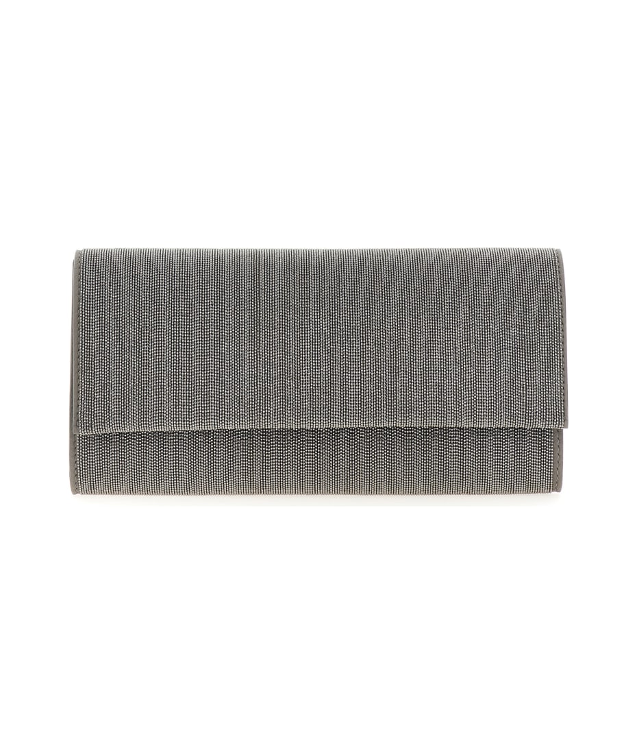 クラッチバッグ Brunello Cucinelli Pochette Precious Precious clutch for Woman in Silver | Brunello Cucinelli