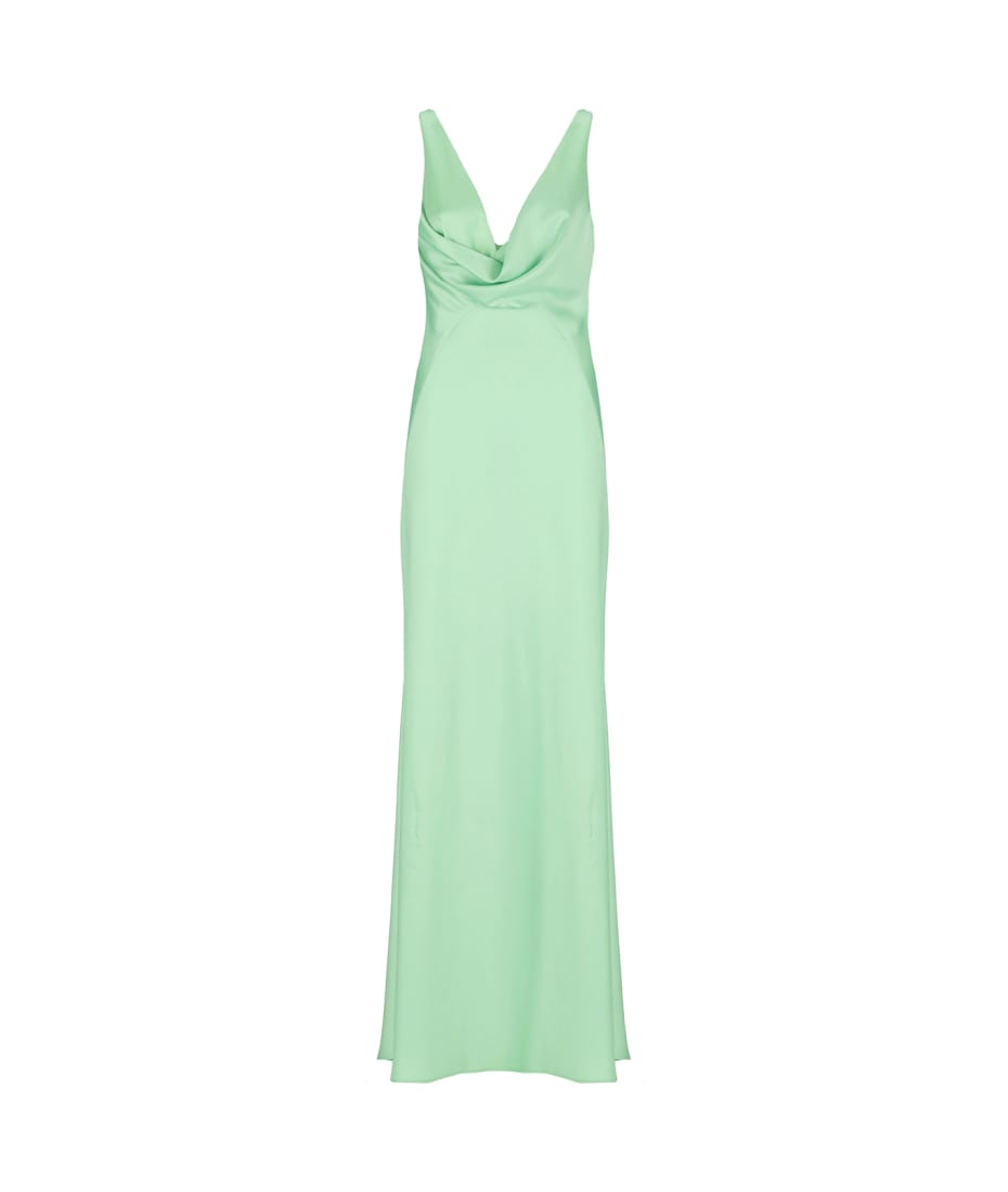 strapless open back dress Long slip dress in satin main image 0