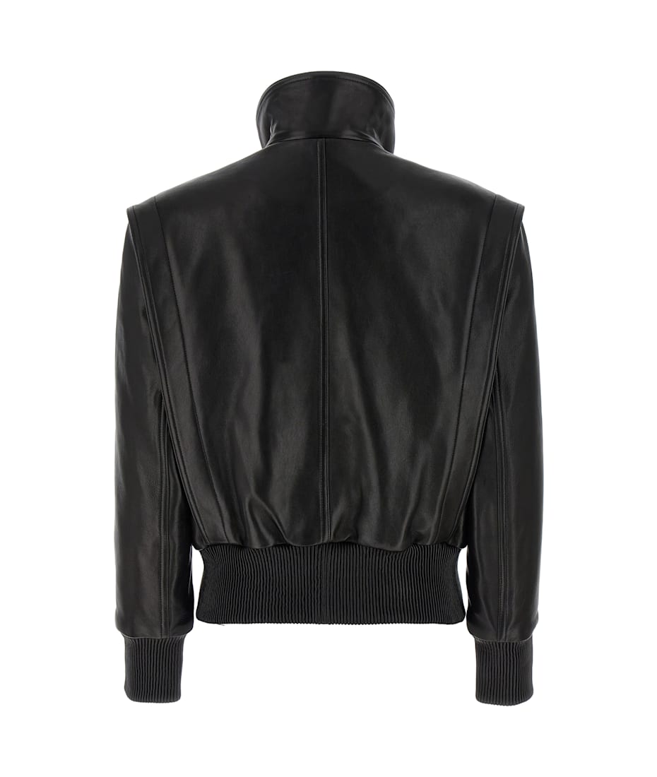 Balmain Double-breasted Leather Bomber Jacket | italist