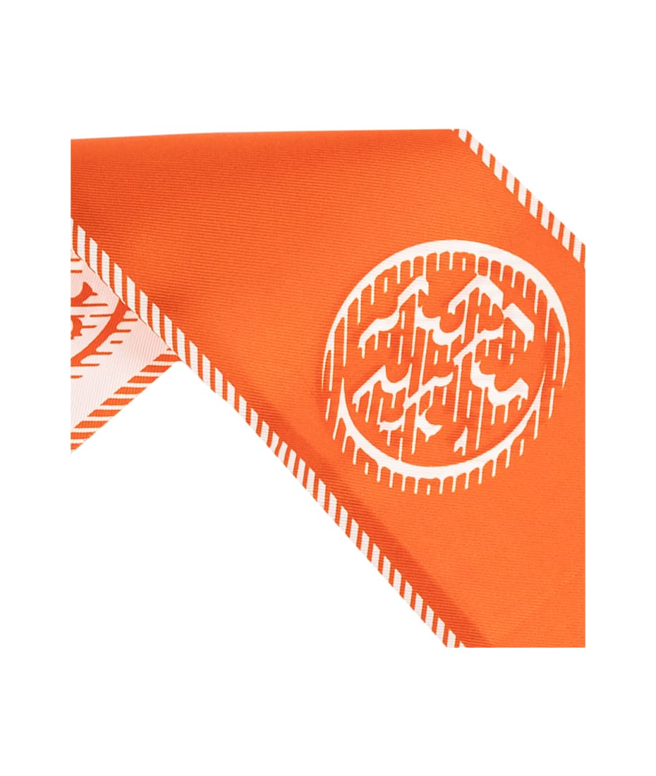 【関税&送料込】Tory Burch Medallion Logo Ribbon Silk Tie Tory Burch Medallion Logo Ribbon Silk Tie | ModeSens