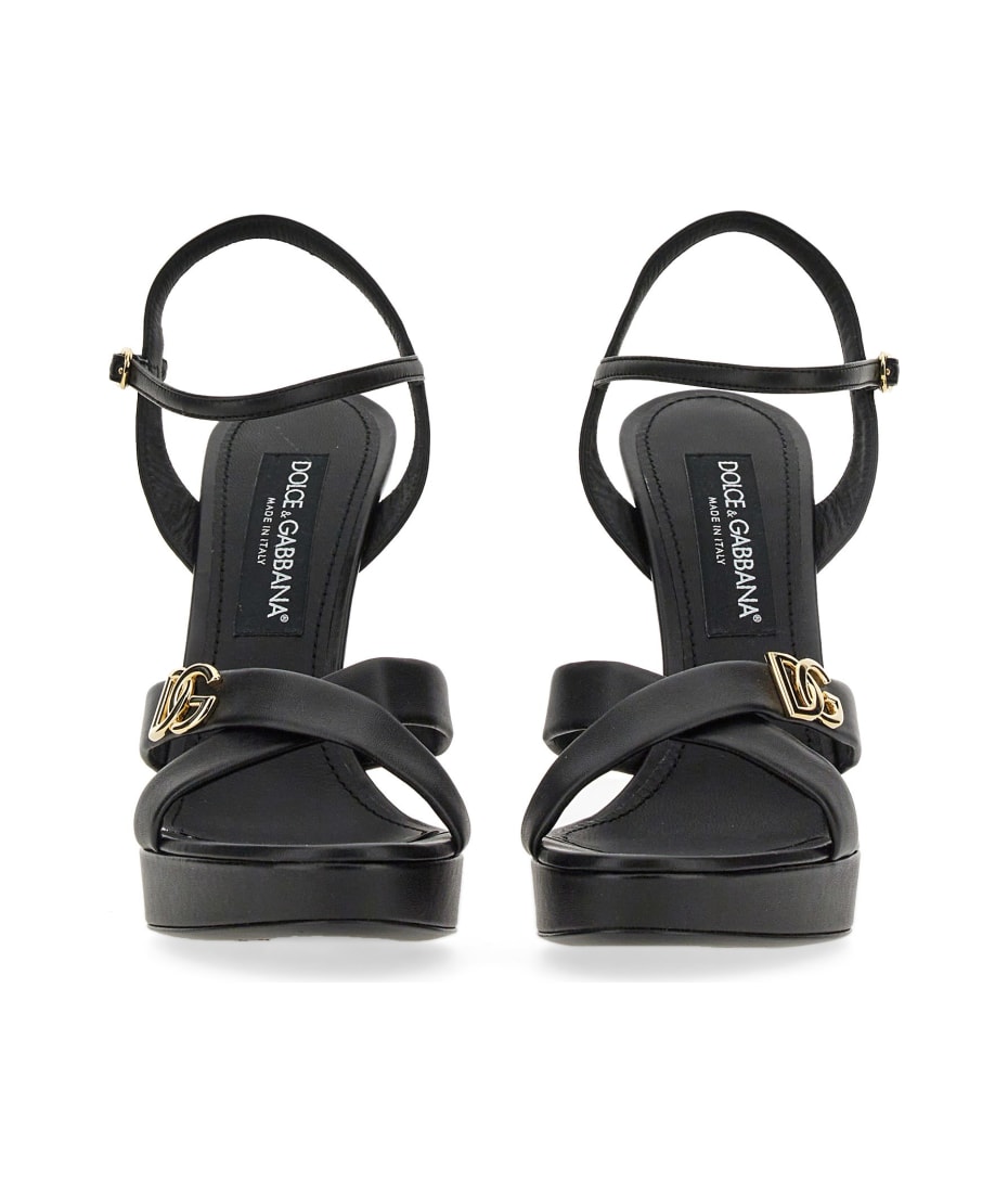 Dolce & Gabbana ロゴプレート テリー サンダル DOLCE & GABBANA Slide Flip Flop Sandals Shoes w. Crystals