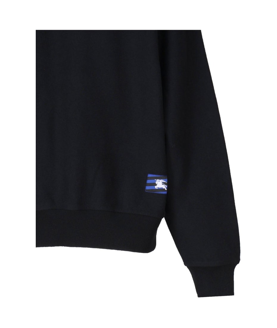 【送料&関税込】Burberry Logo Patch Crewneck Sweater Burberry - Cotton crew-neck sweatshirt black - The Corner