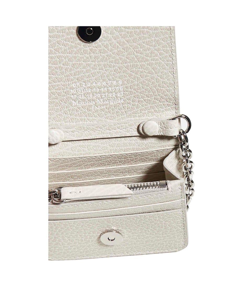 財布・小物その他 Maison Margiela White Hammered Leather Shoulder Bag Wallet Maison Margiela White Hammered Leather Shoulder Bag Wallet