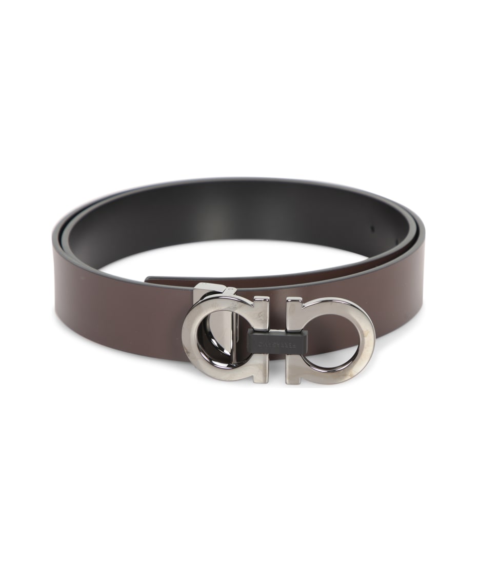 ブルックスブラザーズGENUINE LETHER BB2 WIN14 Salvatore Ferragamo reversible belt with Gancini buckle