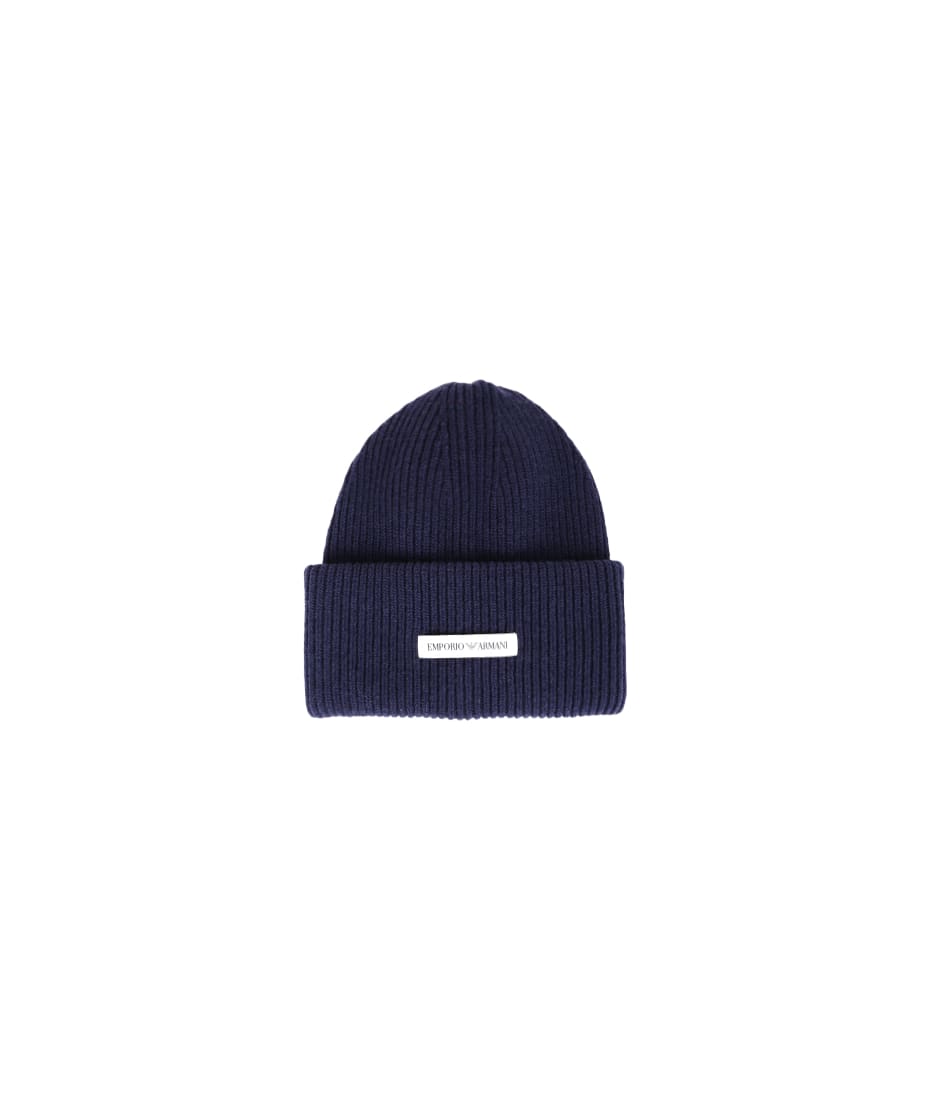 Emporio Armani Beanie With Logo Label | italist