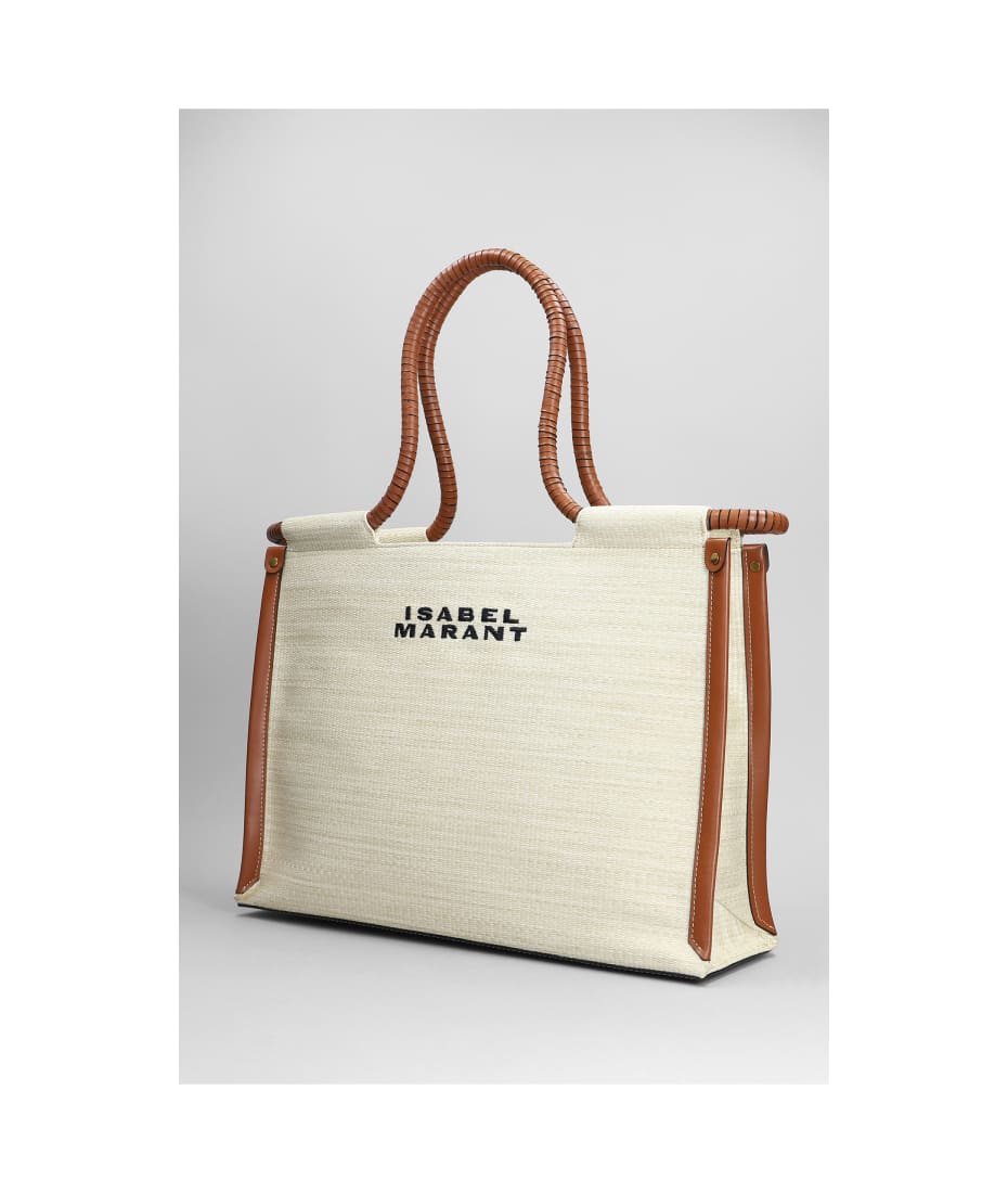【送料&関税込】Isabel Marant Toledo Tote Bag ISABEL MARANT Toledo logo-embroidered Tote Bag | Neutrals
